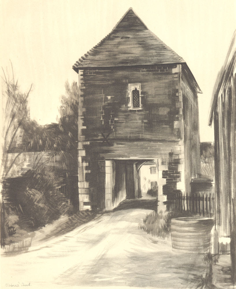 TILSWORTH. Manor Gatehouse. Bedfordshire. By Malvina Cheek 1946 old print